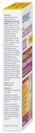 tetesept Glucosamine 1200 - 1 x 30 tablets - Supplement with glucosamine and high-dose vitamin D3 &amp; vitamin C - for healthy bones and cartilage (dietary supplement)