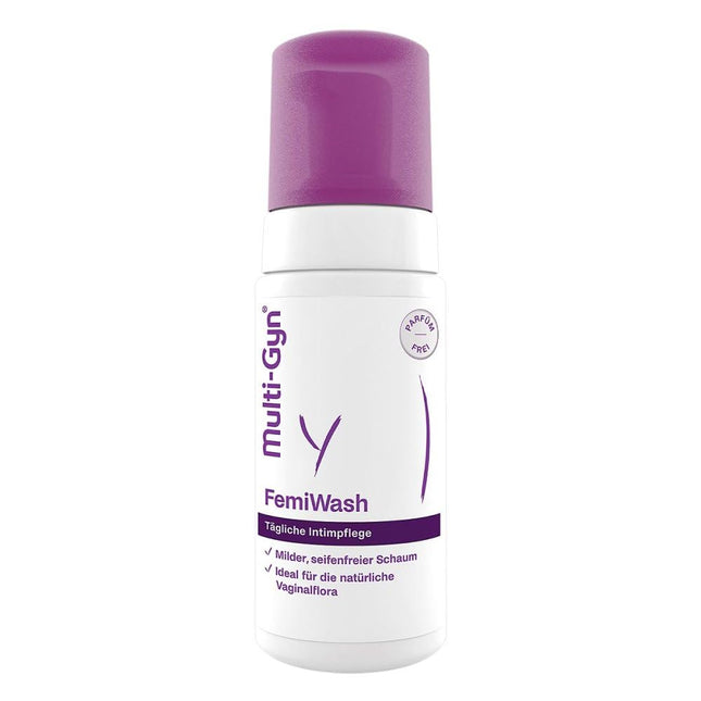 Multi-Gyn FemiWash for daily intimate care for women to maintain a healthy intimate area – Intimate Wash Lotion for Women – Soap-free microfoam intimate wash lotion for women – approx. 100 applications - 100 ml