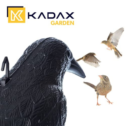 KADAX Black Raven, pigeon repellent and pigeon deterrent made of plastic, bird repellent, natural pest control, protection against annoying birds