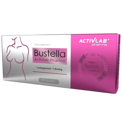 Activlab Pharma Bustella 60 Capsules, Serum for Breast Enlargement, Firming, Lifting, for Women After Pregnancy, Push Up, For Sagging Breasts, Vitamins Contains a Source of Phytoestrogens