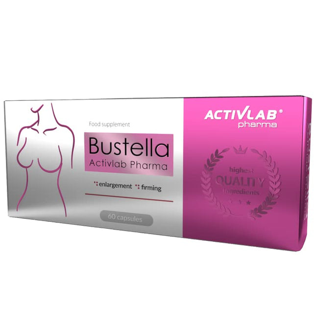 Activlab Pharma Bustella 60 Capsules, Serum for Breast Enlargement, Firming, Lifting, for Women After Pregnancy, Push Up, For Sagging Breasts, Vitamins Contains a Source of Phytoestrogens