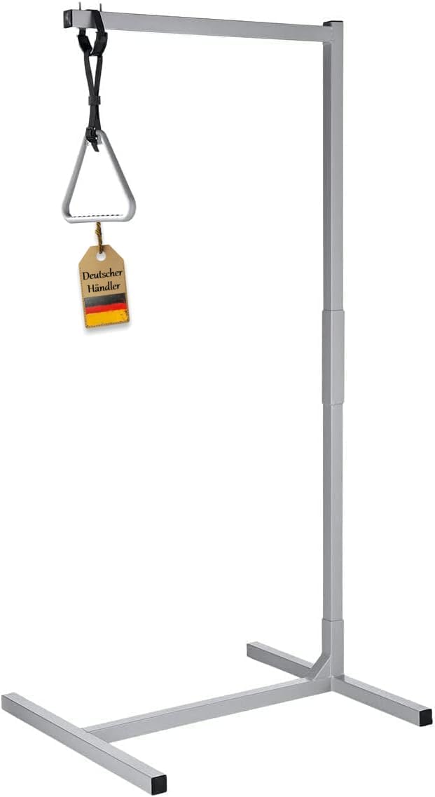 FabaCare bed lift with trapeze handle, mobile standing aid, bed lifting aid, adjustable handle height, bed handle, bed lifter up to 100 kg
