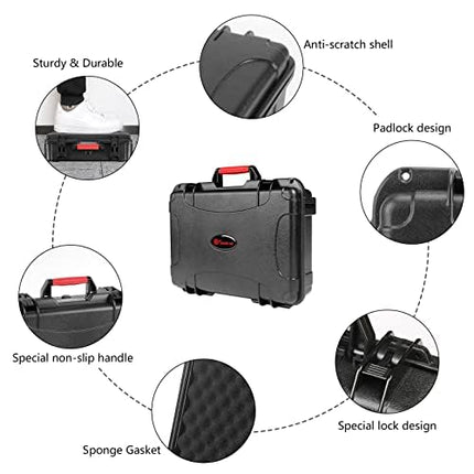 Smatree 10.2 Liter Waterproof Thicken Hard Case for DJI Mini 3 Pro, DJI Mini 4 Pro &amp; RC Battery Accessories (Drone and Accessories Not Included)