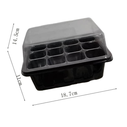 ANCLLO Indoor Greenhouse Propagator, 5 Pack 60 Cells Mini Greenhouse Propagation Set Seedling Starter Trays Greenhouse Propagation Tray with Domes and Base for Starting Seeds