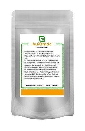 2 x 500 g Sodium Citrate E331 TNC Trisodium Citrate Pure Salt of Citric Acid Lemon 1 kg