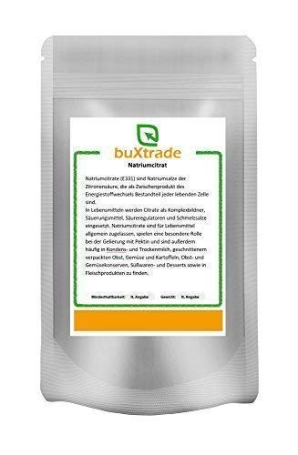 2 x 500 g Sodium Citrate E331 TNC Trisodium Citrate Pure Salt of Citric Acid Lemon 1 kg