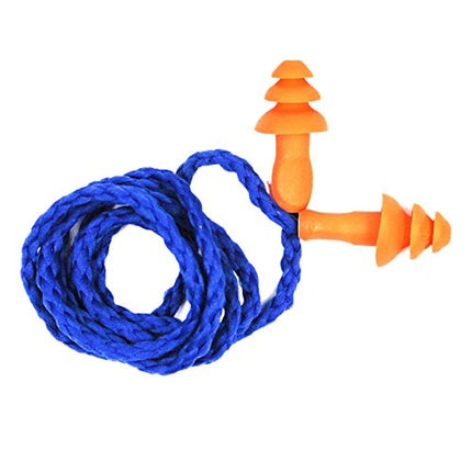 Txyk 20 Pairs Soft Reusable Silicone Earplugs with Cord (Noise Reduction 25db)