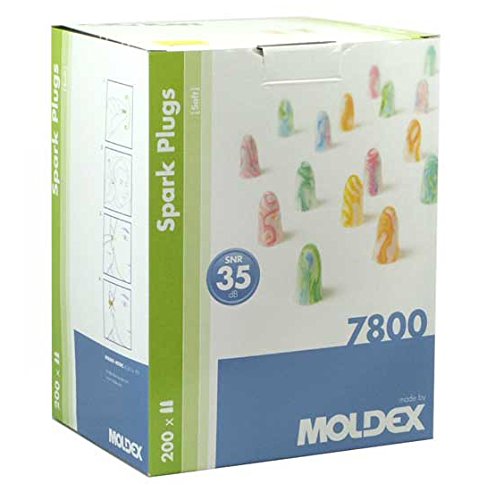 Earplugs SNR 35dB Moldex Soft SparkPlugs 7800 - 200 pairs