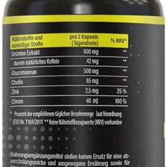 BRNR EASY BRNR Light Formula 5-in-1, Metabolism Treatment with Choline, Blood Sugar Level Formula with Chromium, Fiber Glucomannan, Green Tea Extract, 120 Capsules