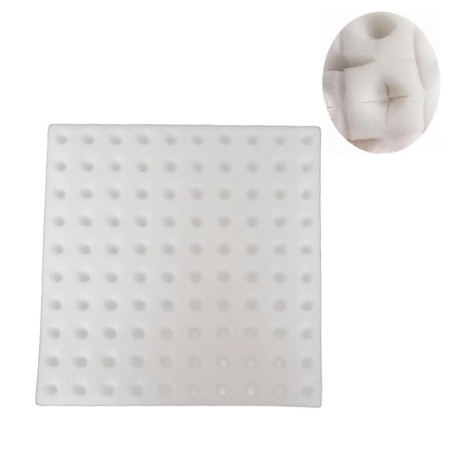 Generic GREENinGRAY Hydroponic Sponge, 100 Pack High-Quality Hydroponic Sponges – Ideal for Seeds &amp; Seedlings (White)