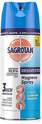 Sagrotan hygiene cleaning set for disinfecting textiles and surfaces (3 x 400ml hygiene spray aerosol &amp; 3 x 100ml hygiene pump spray)