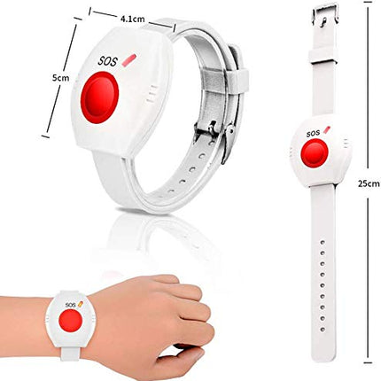Daytee watch call button/wrist transmitter works with receiver/wireless care system/alert system nurse call aid buttons for elderly patients at home