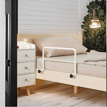 BOHJPIS Bed rails for the elderly, bed rails for older adults to attach, fall prevention at the bed, bed guard rail, suitable for pregnant women, children, disabled people, fall protection bed (white)