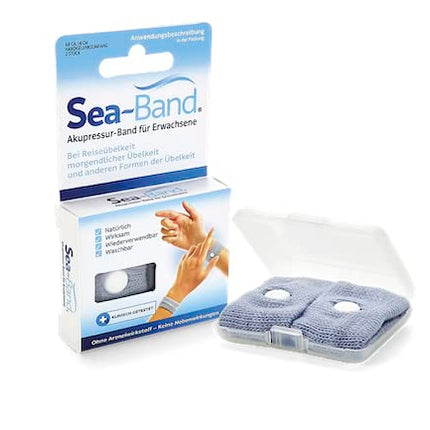 SEA-BAND acupressure band for adults, 2 pieces, grey