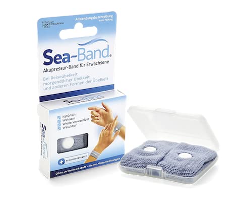 SEA-BAND acupressure band for adults, 2 pieces, grey