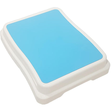 FabaCare bathtub entry aid, bath steps, entry aid, toilet stool, step aid, non-slip bathtub steps, aid for the bathroom, anti-slip rubber feet, white-blue, stackable