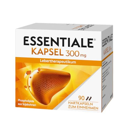 ESSENTIALE® Capsules 300 mg for liver diseases | 90 capsules | herbal medicinal product | for the improvement of symptoms of liver damage caused by poor diet or liver-damaging substances