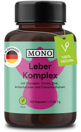 MONO Liver Complex – 120 vegan capsules with silymarin, choline and zinc