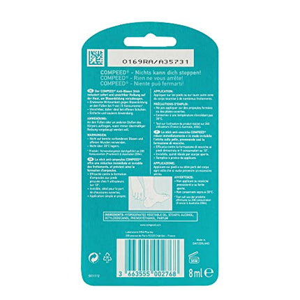 Compeed Anti-Blister Stick - Invisibly protects against blisters and chafing - Instantly reduces friction on the skin, 1 stick (8 ml)