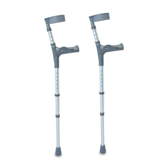 NRS Healthcare Crutches with Comfort Grip, Adjustable, Long, 1 Pair