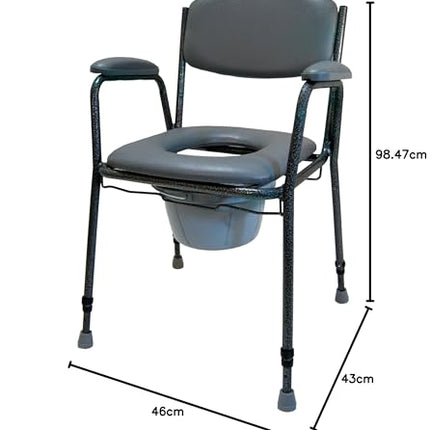 Drive Medical commode chair TS 130, black-silver