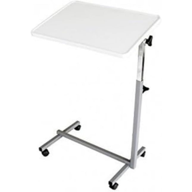 Queraltó side table with wheels for bed and sofa, foldable, pearl grey