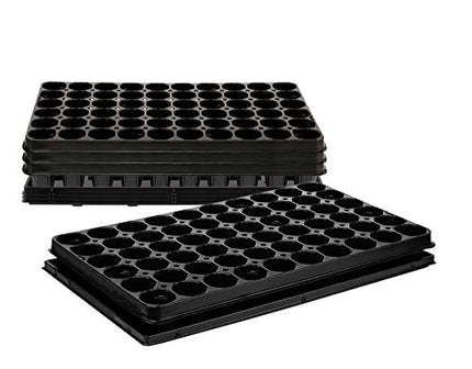 BigDean 4X Growing Tray Pro 60 Planting Holes Ø 4.7 cm &amp; Saucer Planting Tray Growing Tray Potting Tray 53 x 31 cm