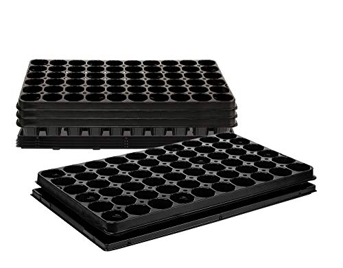 BigDean 4X Growing Tray Pro 60 Planting Holes Ø 4.7 cm &amp; Saucer Planting Tray Growing Tray Potting Tray 53 x 31 cm