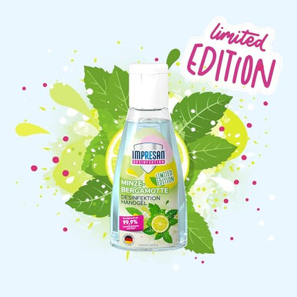 IMPRESAN Disinfectant Hand Gel Mint-Bergamot Limited Edition | Hand disinfectant in a practical travel size | 55 ml