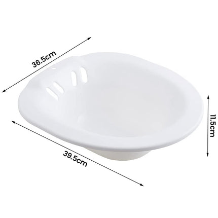 Sitz bath for the toilet - Bidet insert for the toilet - Portable sitz bath for hemorrhoid treatment, postpartum care, pregnant women and the elderly - Avoid squats (approx. 2.2 liters)