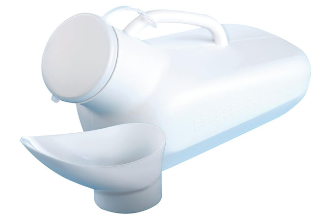 Maximex Urine Bottle Unisex, with tight closure and scale up to 800 ml, also suitable for women, dimensions (W x H x D): 32.5 x 15 x 10 cm
