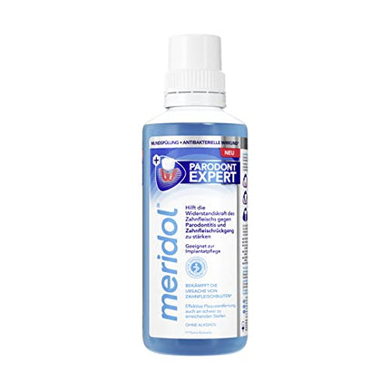 meridol Mouthwash Parodont Expert 400ml - antibacterial effect, helps strengthen the resistance of the gums against the cause of bleeding gums, periodontitis &amp; gum recession
