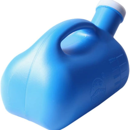 WOOLUCK® Urinal Bottle for Men 3000ml, Pee Bottle for Men with Lid, Urinal Bottle for on the Go, Hospital, Outdoor, Car, Camping - Blue