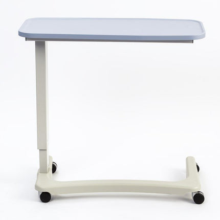 NRS Healthcare NRS EasyLift Overbed/Over Chair Table Modern Blue N43577 Height Adjustable - Curved Wheelchair Base
