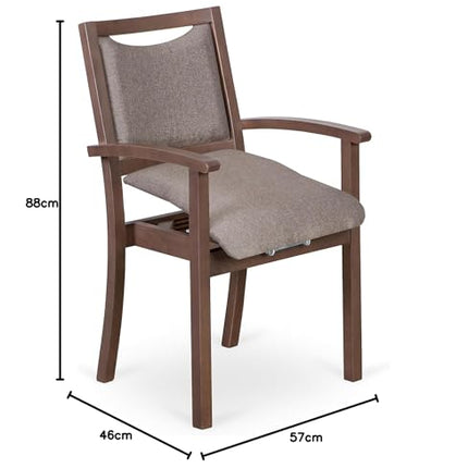 2liftu Classic Riser Chair | Riser Chair | Senior Chair (Natural Beech/Grey)