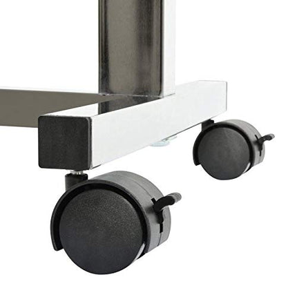 Teqler height-adjustable bedside table, side table for hospital and nursing beds