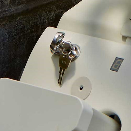 A straight stairlift from Pflanz-Homelift for outdoor use, up to 5 meters long