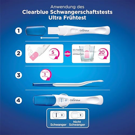 Clearblue Pregnancy Test Combo Pack Double-Check Early &amp; Week, 2 Tests (1 digital 25 mIU/ml, 1 visual 10 mIU/ml), Pregnancy Test, Early Pregnancy Test, Pregnancy Week Determination