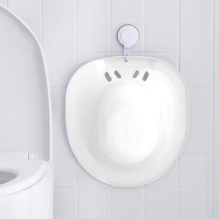 Sitz bath for the toilet - Bidet insert for the toilet - Portable sitz bath for hemorrhoid treatment, postpartum care, pregnant women and the elderly - Avoid squats (approx. 2.2 liters)