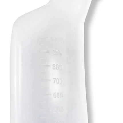 Medi-Inn Urinal Bottle PP for Men, Milky White | 1 Liter Capacity | Autoclavable | 1 Piece