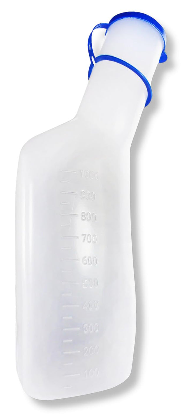 Medi-Inn Urinal Bottle PP for Men, Milky White | 1 Liter Capacity | Autoclavable | 1 Piece