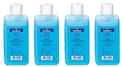 Sterillium Hand Disinfectant | Gels, Liquid, Unscented, 4 x 500 ml Bottle