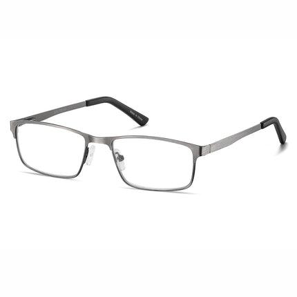 EYECEDAR 5 Pieces Reading Glasses Men Metal Full Frame Rectangular Style Spring Hinge Sunglasses Reading Glasses 1.50