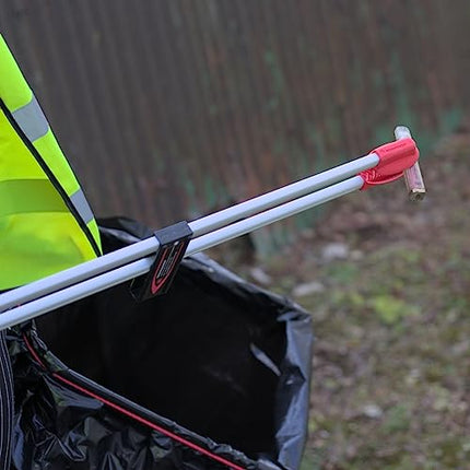 The Helping Hand Company Ranger Max Tongs-Style Litter Picker with Curved Handle, 89 cm, Heavy-Duty Trash Picker, Long Handheld Litter Picker for Adults, Outdoor Waste Collector