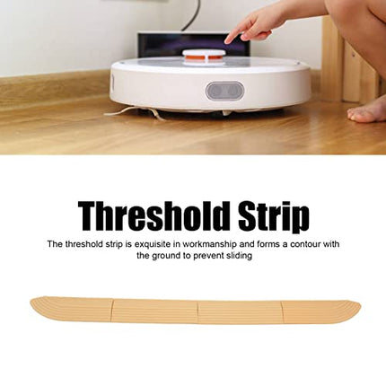 Pssopp Free Installation Rubber Door Threshold Wheelchair Door Threshold 4 Pieces Rise Threshold Ramps for Sweeper Electric Scooter Threshold Ramps Thresholds and Wheelchair Ramps (Beige)