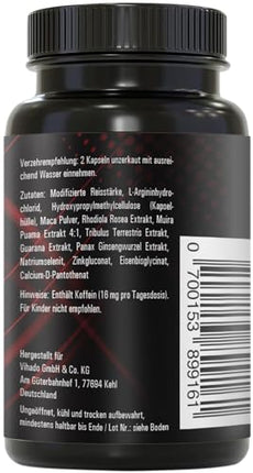MENCRAFT MEN DIRECT - Men's Extra Strength Capsules - INSTANT Formula High Dosage - with L-Arginine, Maca, Tribulus Terrestris, Ginseng, 60 Capsules