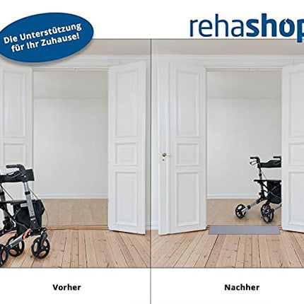 REHASHOP solid rubber ramp Gecko (14 mm) - Flexible and robust threshold ramp made of rubber, various heights and adjustable