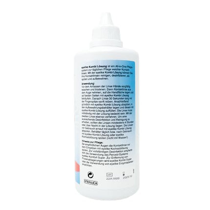 Eyelike Combi Solution – One-Step Care System – ideal for cleaning, disinfecting, and storing soft contact lenses – 360 ml
