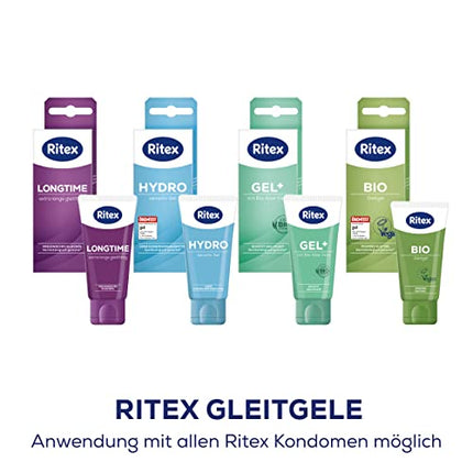 Ritex BIO lubricant, 50 ml, vegan and cruelty-free, free from fragrances and dyes, PEG, parabens, and other preservatives, Made in Germany