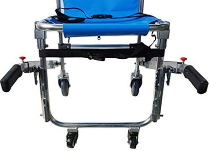 JYLT Stair Chair -ST008 Ambulance Firefighter Evacuation Medical Transport Chair with 4 Wheels and Patient Restraint Belts, 350 lbs Capacity, Blue